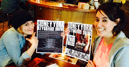 Brandi & Krista (a.k.a. Sidney York) promote their Keyboard Drive